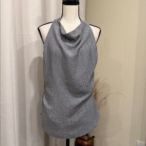 Zara Gray Women's Cowl Neck Blouse